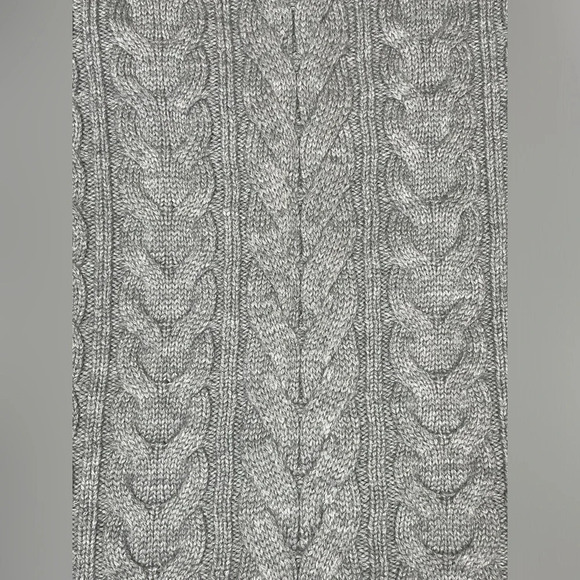 Crosby & Howard Mens Merino Wool Sweater Grandpa Gray Cable Knit Size Large - Picture 6 of 7